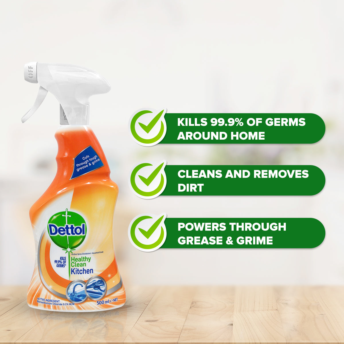 DETTOL TRIGGER HEALTHY CLEAN KITCHEN 500ML