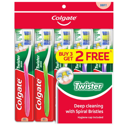 Colgate Twister Toothbrush Valuepack 5s (Soft)