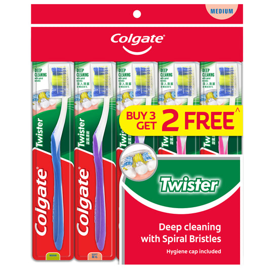 Colgate Twister Toothbrush Valuepack 5s (Medium)