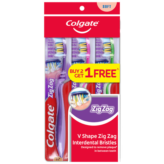 Colgate ZigZag Toothbrush Valuepack 3s (Soft)