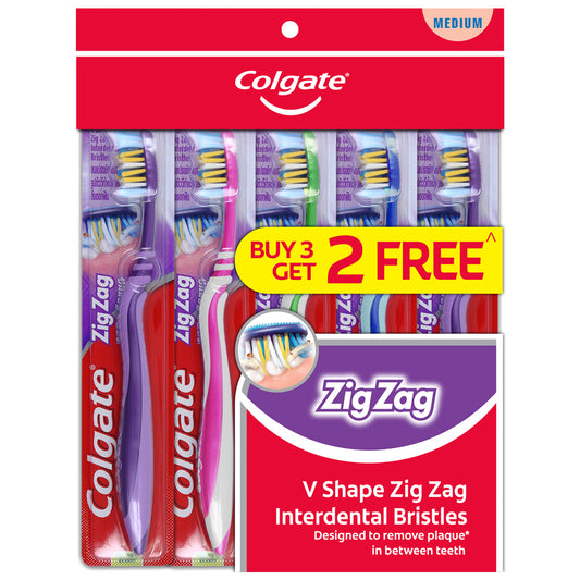 Colgate ZigZag Toothbrush Valuepack 5s (Medium)