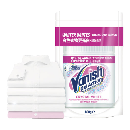 Vanish Fabric Crystal White Stain Remover Powder Doy 800g