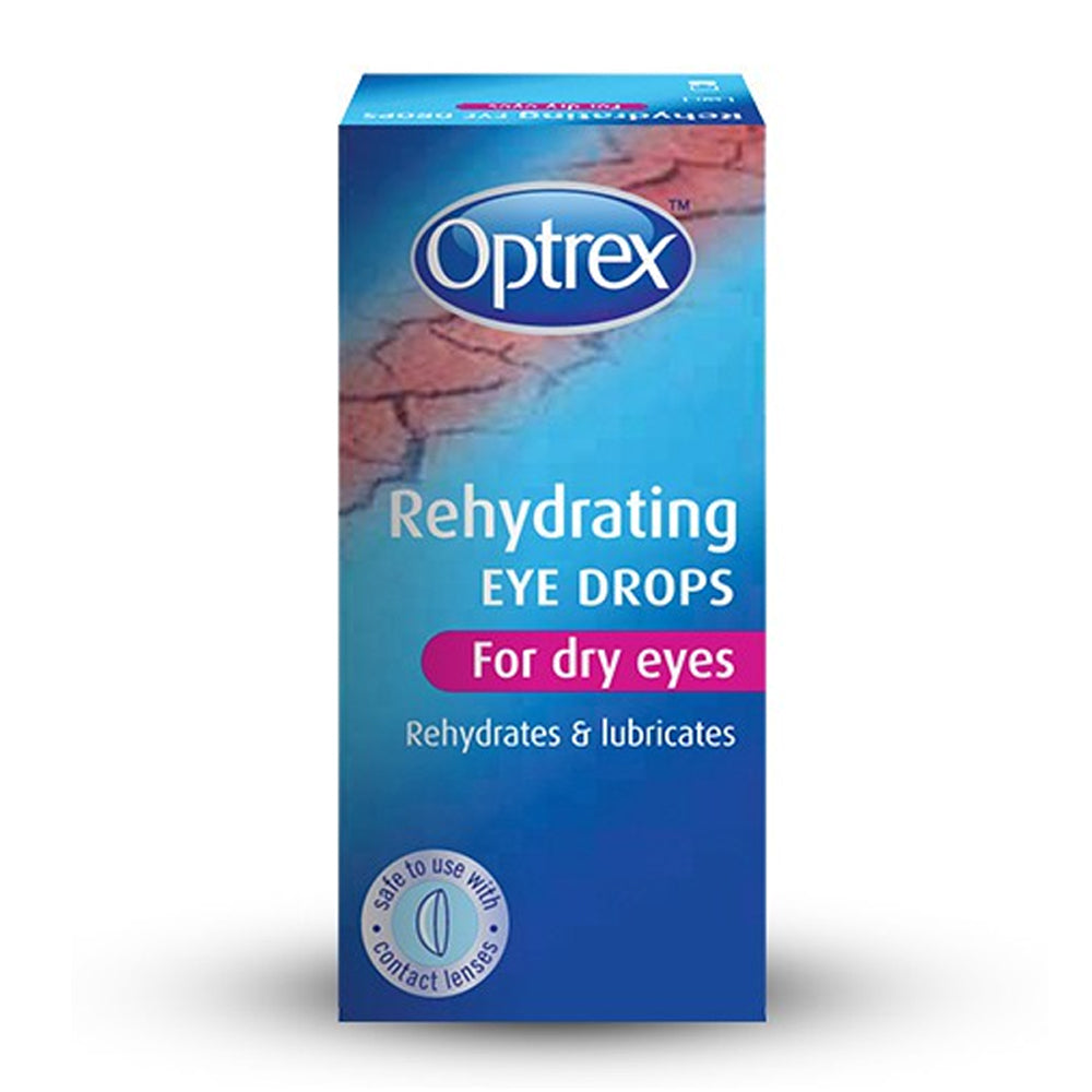 Optrex Rehydrating Eye Drops For Dry Eyes Rehydrates & Lubricates 10ml