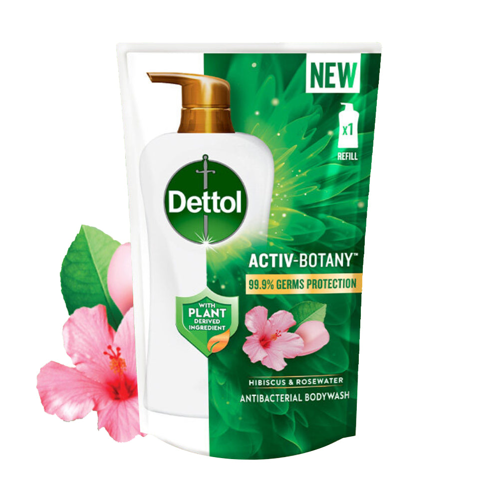 Dettol Activ Botany Shower Gel Body Wash Refill 750ml Hibiscus & Rosewater