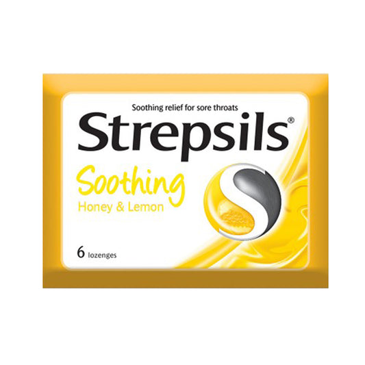 Strepsils Honey Lemon Soothing 6s Throat Relief Lozenges