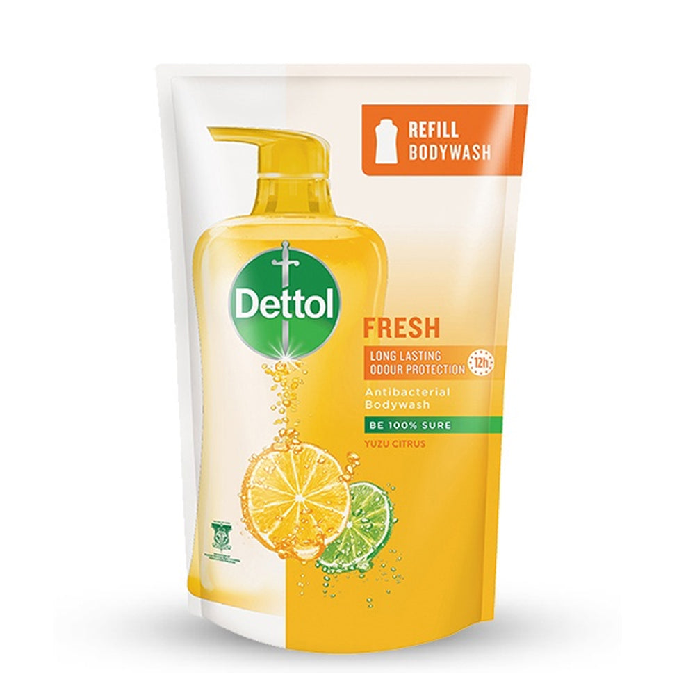 Dettol Shower Gel Antibacterial Body Wash Refill Pouch Fresh 850ml