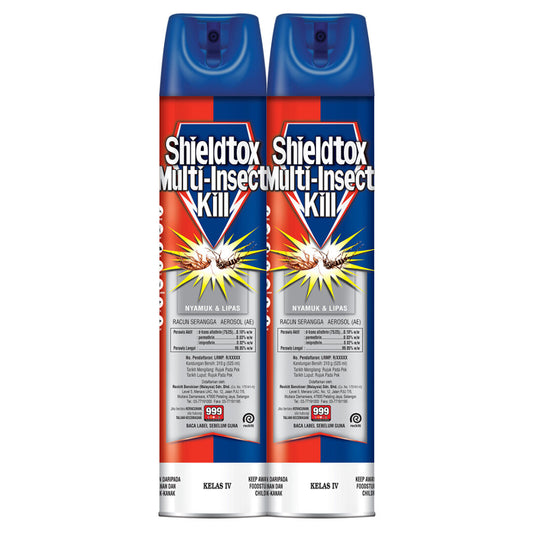 Shieldtox Multi-Insect Killer Spray Aerosol 525ml Twin Pack