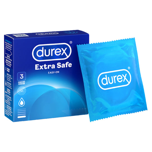 Durex Extra Safe Condoms 3’s [For man] Basic, Regular size 52mm (Safety & Protection)