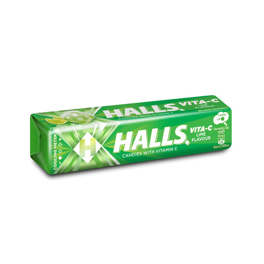 Halls Stick Vita-C Lime Flavoured Candy Vitamin C 9 Pieces (34G) – 4259830