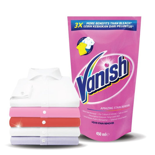 Vanish Fabric Stain Remover Laundry Detergent Liquid Doy 450ml