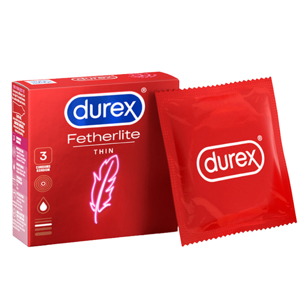Durex Fetherlite Thin Condoms 3’s [For man] Thin, Regular size 52mm (Safety & Protection)