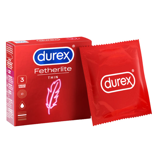 Durex Fetherlite Thin Condoms 3’s [For man] Thin, Regular size 52mm (Safety & Protection)