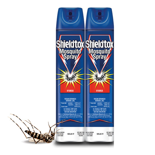 Shieldtox Mosquito Spray Aerosol (600ml x 2) [Twin Pack]