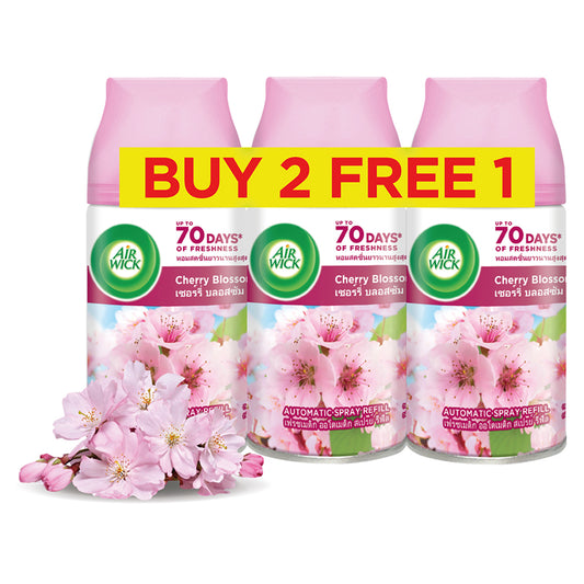 Air Wick Automatic Air Freshener Spray Refill Cherry Blossom 250ml X 3 [Value Pack]