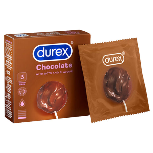 Durex Chocolate Condoms 3’s [For man] Flavoured, Regular size 52mm (Safety & Protection)