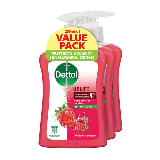 Dettol Antibacterial Hand Wash 250ml X 3 Value Pack Uplift