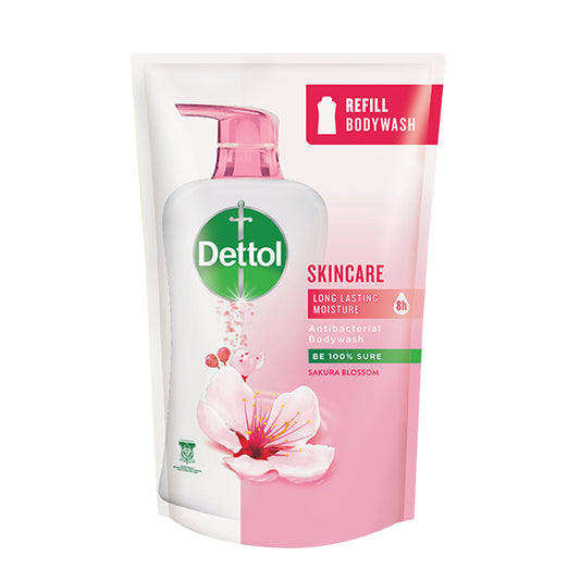 Dettol Shower Gel Antibacterial Body Wash Refill Pouch Skincare 850ml