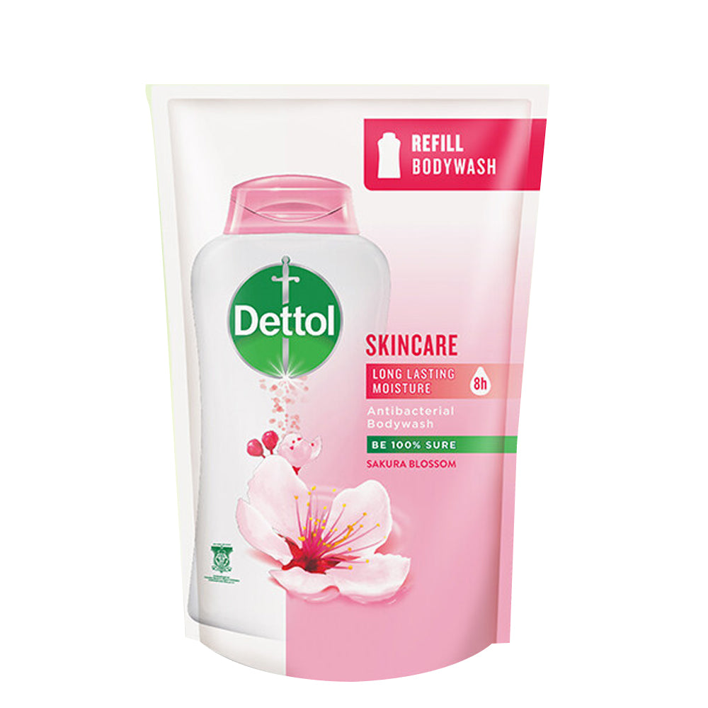Dettol Shower Gel Antibacterial Body Wash Refill Pouch Skincare 450ml