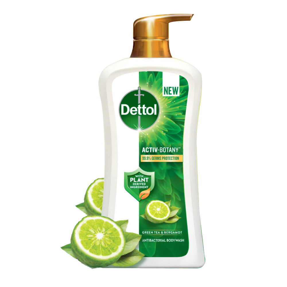 Dettol Activ Botany Shower Gel Antibacterial Body Wash Shower Gel Green Tea & Bergamot 850ml