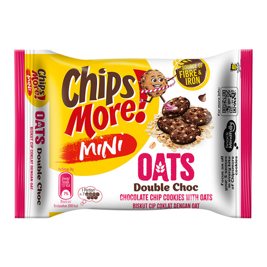 ChipsMore! Mini Oats Double Choc Chocolate Chip Cookies 80g – 4264855