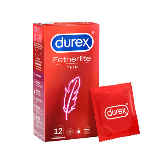 Durex Fetherlite Thin Condoms 12’s [For man] Thin, Regular size 52mm (Safety & Protection)