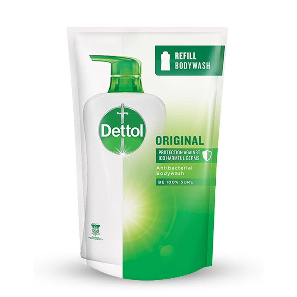 Dettol Shower Gel Antibacterial Body Wash Refill Pouch Original 850ml