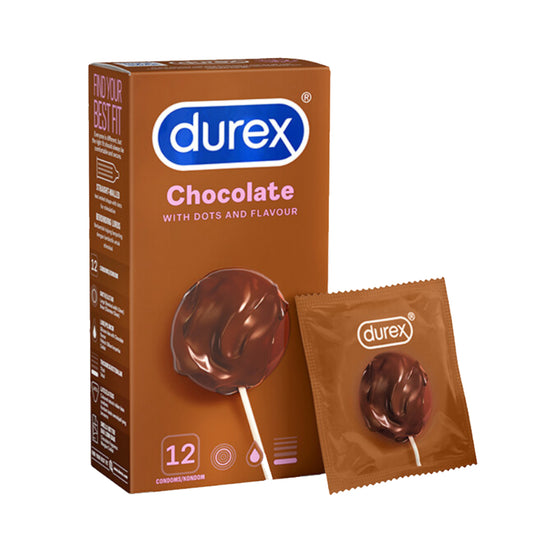 Durex Chocolate Condoms 12’s [For man] Flavoured, Regular size 52mm (Safety & Protection)