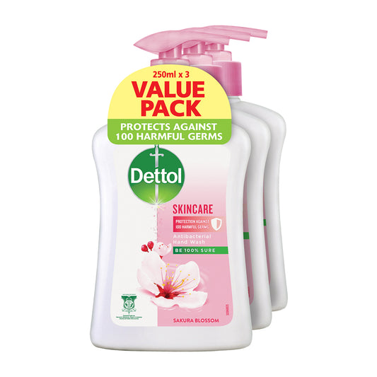 Dettol Antibacterial Hand Wash 250ml X 3 Value Pack Skincare