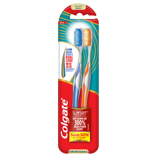 Colgate SlimSoft Advanced Toothbrush Valuepack 2s (Ultra Soft)