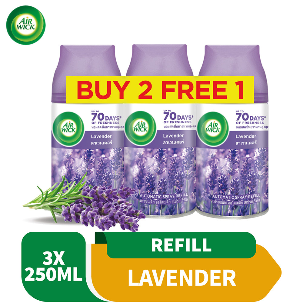 Air Wick Automatic Air Freshener Spray Refill Lavender 250ml x 3 [Value Pack]