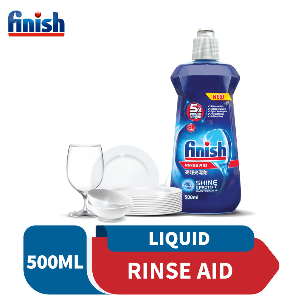 Finish Rinse Aid Shine & Dry Dishwasher Cleaning 500ml