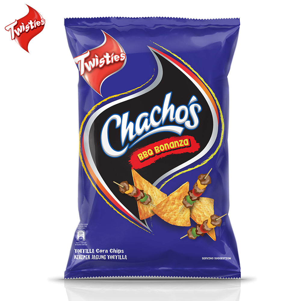 Twisties Chacho’s BBQ Bonanza Tortilla Corn Chips 160g