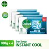 Dettol Antibacterial Body Bar Soap Cool 100G 3+1