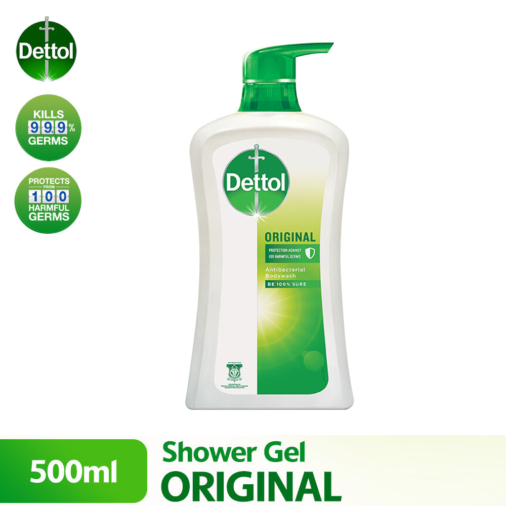 Dettol Shower Gel Antibacterial Body Wash Original 500ml