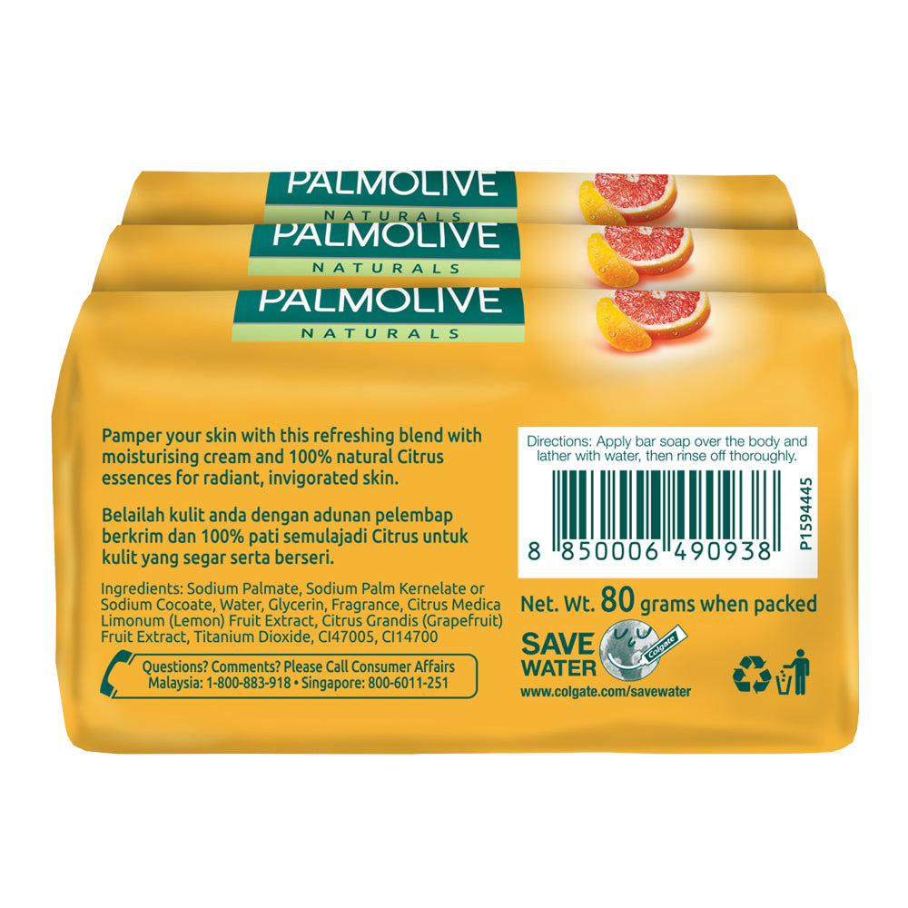 Palmolive Fresh & Moisture Bar Soap Valuepack 80g x 3