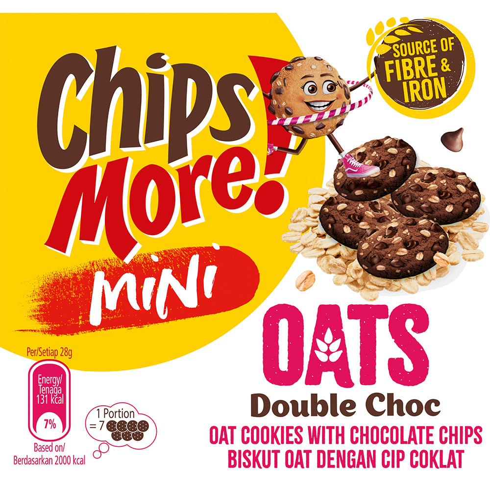 ChipsMore! Mini Oats Double Choc Chocolate Chip Cookies 80g – 4264855