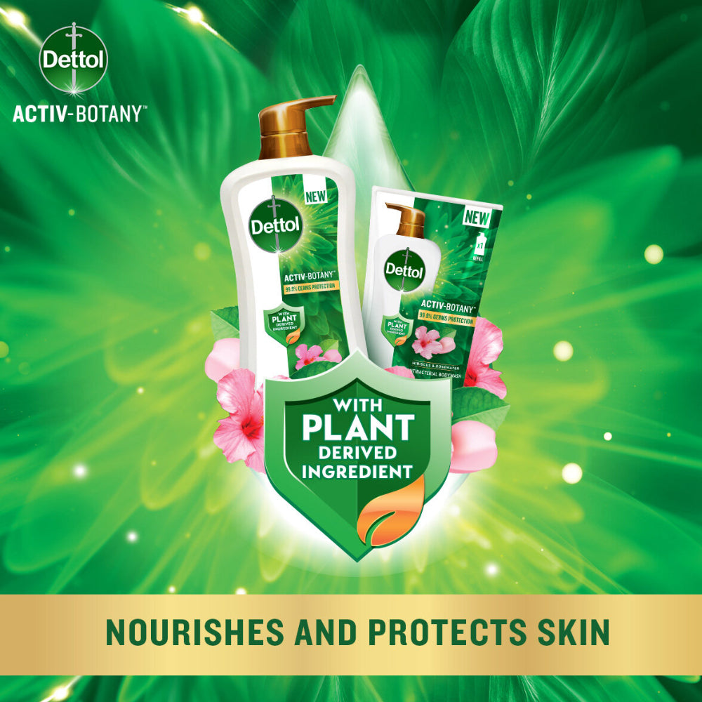 Dettol Activ Botany Shower Gel Body Wash Refill 750ml Hibiscus & Rosewater