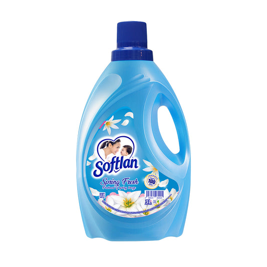Softlan Anti Wrinkles Spring Fresh (Blue) Fabric Softener 3L