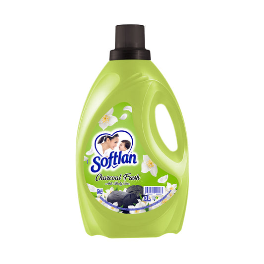 Softlan Anti Wrinkles Charcoal Cupboard Fresh (Green) Fabric Softener 3L