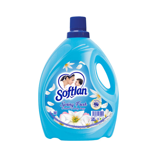 Softlan Anti Wrinkles Spring Fresh (Blue) Fabric Softener 5L – 1108696