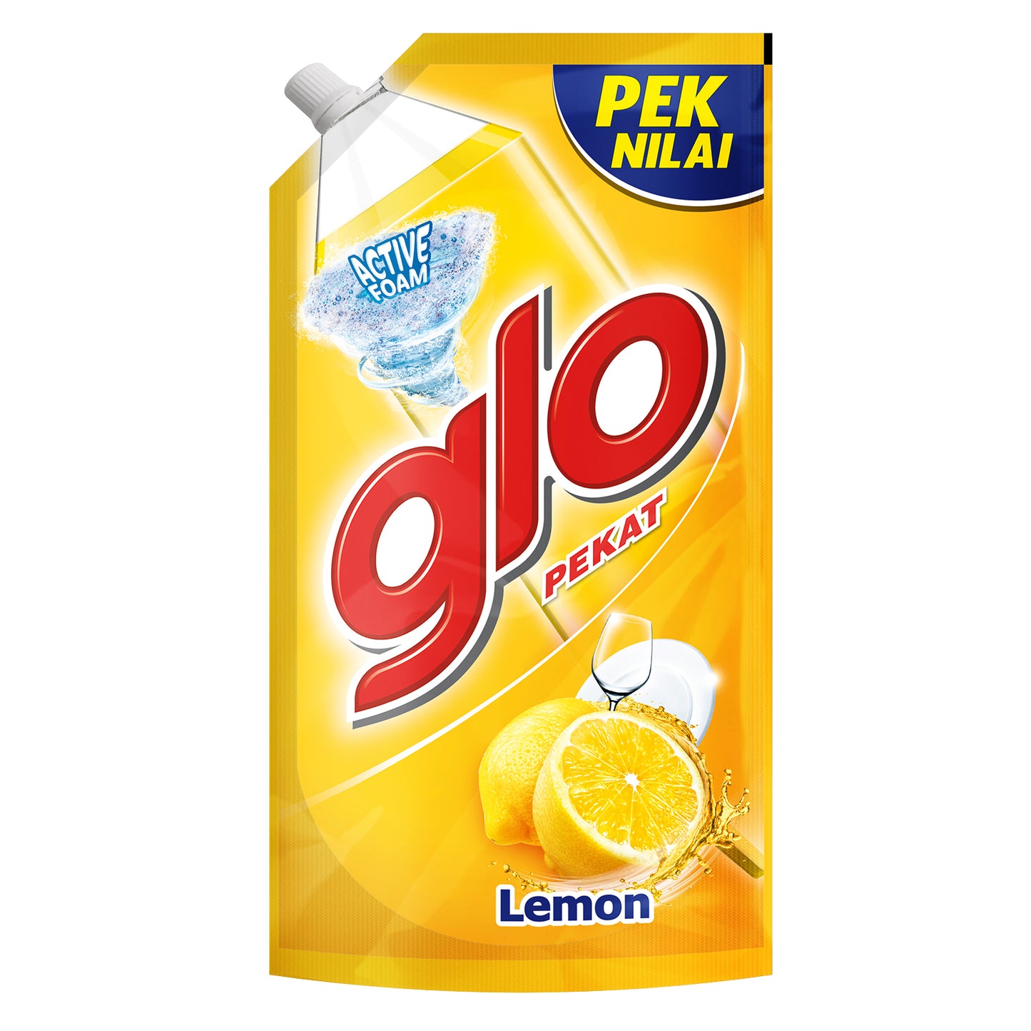 Glo Active Foam Lemon Dishwashing Liquid 850ml Refill – MY01050A