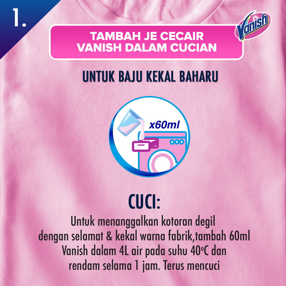 Vanish Fabric Stain Remover Laundry Detergent Liquid 1.5L