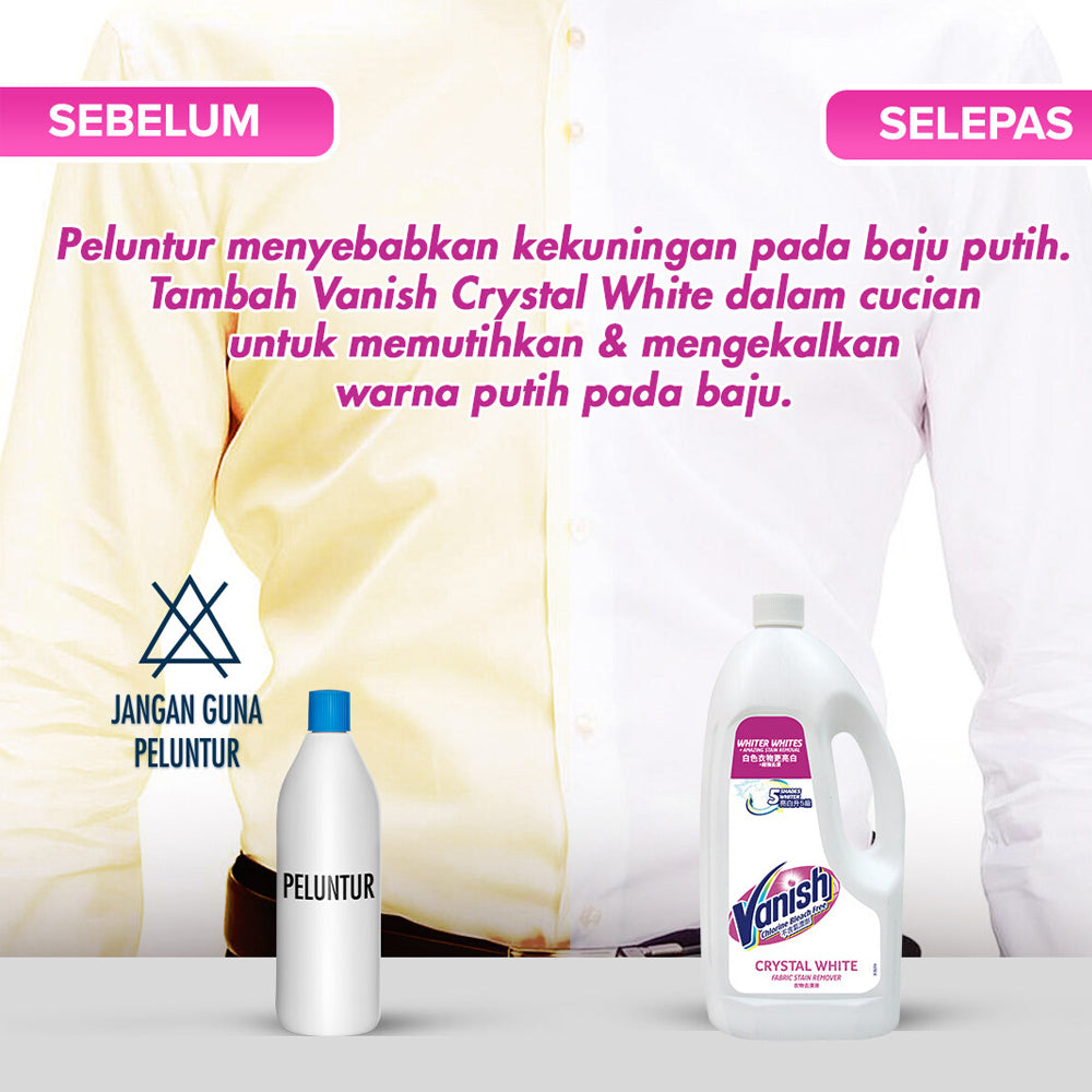 Vanish Fabric White Stain Remover Laundry Detergent Liquid 500ml