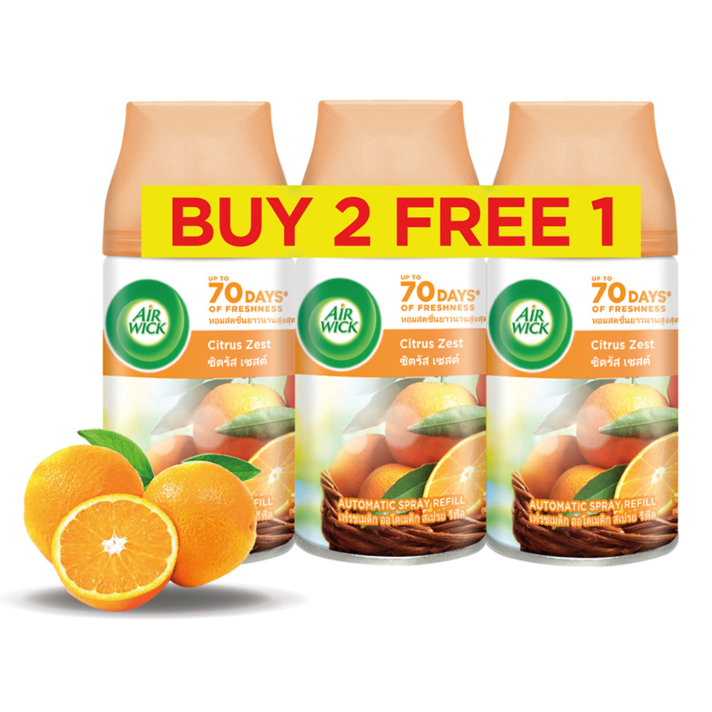 Air Wick Automatic Air Freshener Spray Refill Citrus 250ml X 3 [Value Pack]