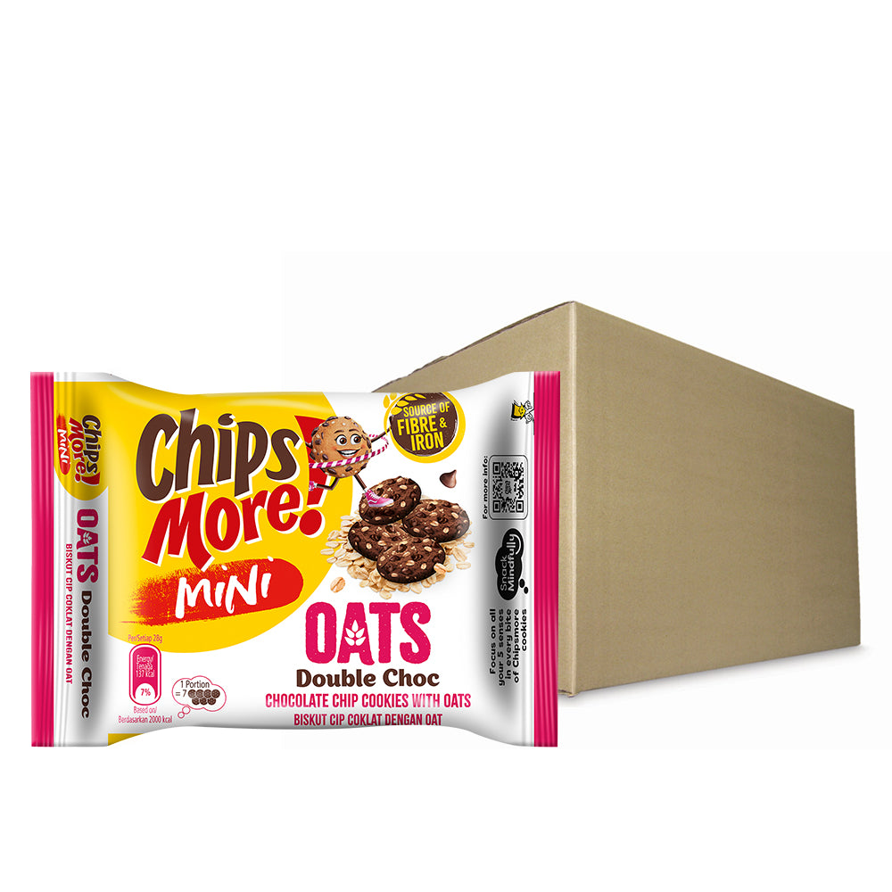 ChipsMore! Mini Oats Double Choc Chocolate Chip Cookies 80g – 4264855