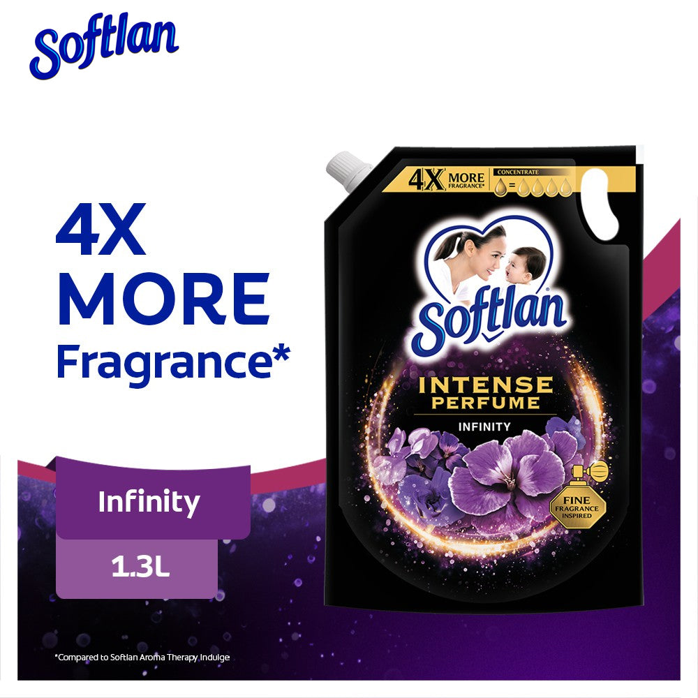 Softlan Intense Perfume 1.3L Infinity Concentrated Fabric Softener Refill Pack