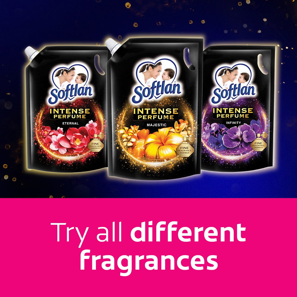 Softlan Intense Perfume 1.3L Majestic Concentrated Fabric Softener Refill Pack