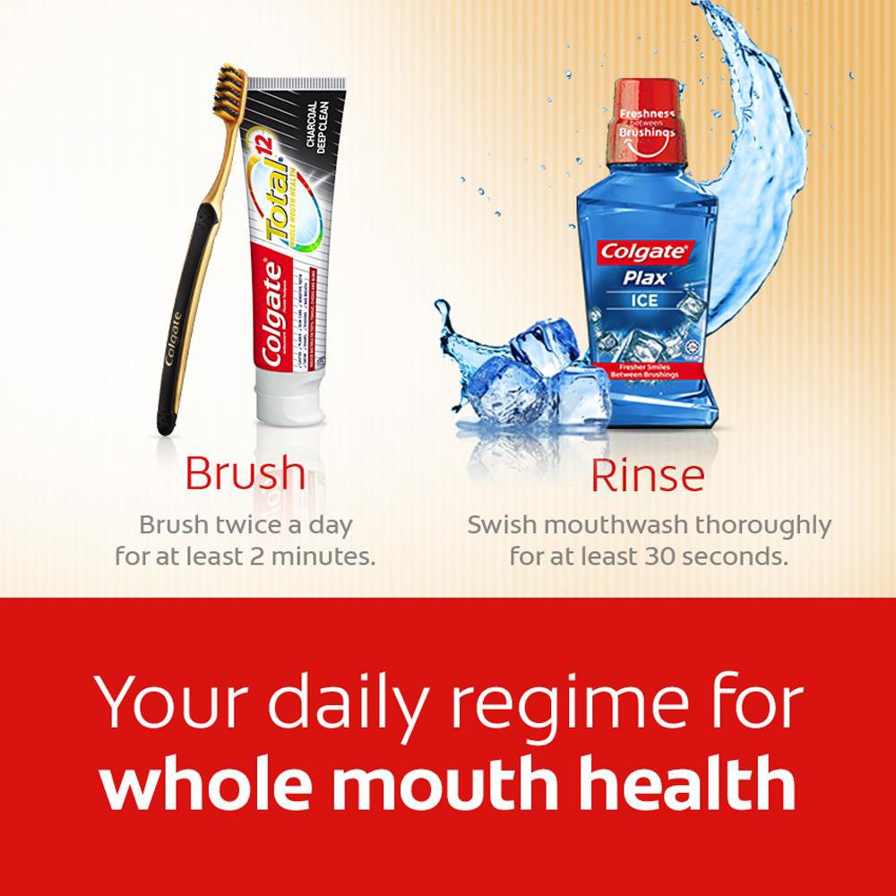 Colgate SlimSoft Charcoal Gold Super Soft Toothbrush 3s Valuepack