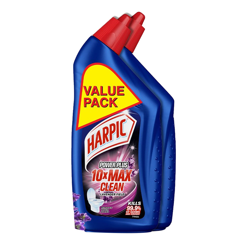 Harpic Powerplus Disinfectant Toilet Cleaner Lavender Field Twin Pack (450ml X 2)