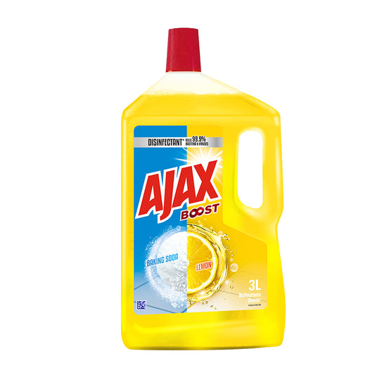 Ajax Boost Lemon & Baking Soda Antibacterial Multi Purpose Floor Cleaner 3L